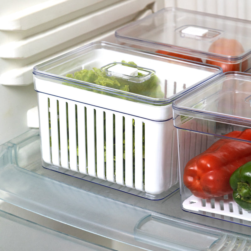 Organizador de Geladeira Clear Fresh com Cesto 3,8 Litros