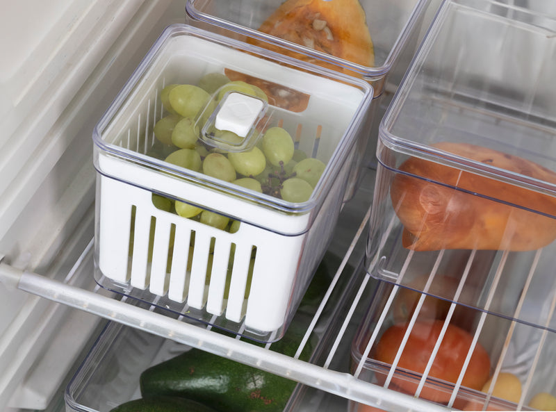 Organizador de Geladeira Clear Fresh com Cesto 2,8 Litros