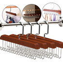 Kit 2 Cabides Organizadores de Madeira com 8 Ganchos | Ajeitaê