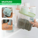 Pote Hermético Porta Sabão Em Pó Branco Com Copo Dosador