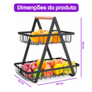 Fruteira De Mesa 2 Andares Mini Organizador De Frutas