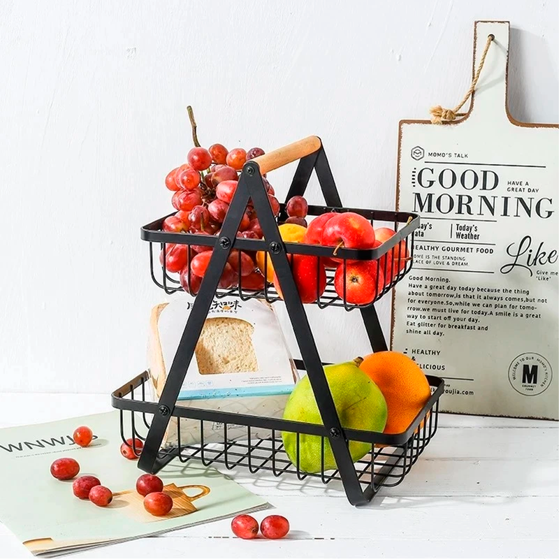 Fruteira De Mesa 2 Andares Mini Organizador De Frutas