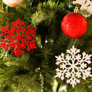 Kit 15 Floco De Neve Pendente Enfeite Natal Arvore Completa 7,5cm Enfeites Luxo