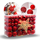 Kit 101 Bolas de Natal Decorativas para Árvore – Enfeites de Festa Clássicos e Brilhantes