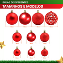 Kit 101 Bolas de Natal Decorativas para Árvore – Enfeites de Festa Clássicos e Brilhantes
