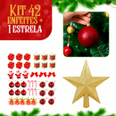 Kit 43 Enfeites Natalinos Decoração Festão Arvore de Natal Guirlanda Premium