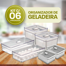 Kit 6 Organizadores de Geladeira Clear Freash
