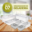 Kit 7 Organizadores de Geladeira Clear Freash