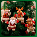 Kit 12 Enfeites De Natal Bonecos De Natal Natalina Boneco de Neve Papai Noel Alce e Veado