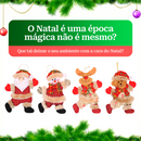 Kit 12 Enfeites De Natal Bonecos De Natal Natalina Boneco de Neve Papai Noel Alce e Veado