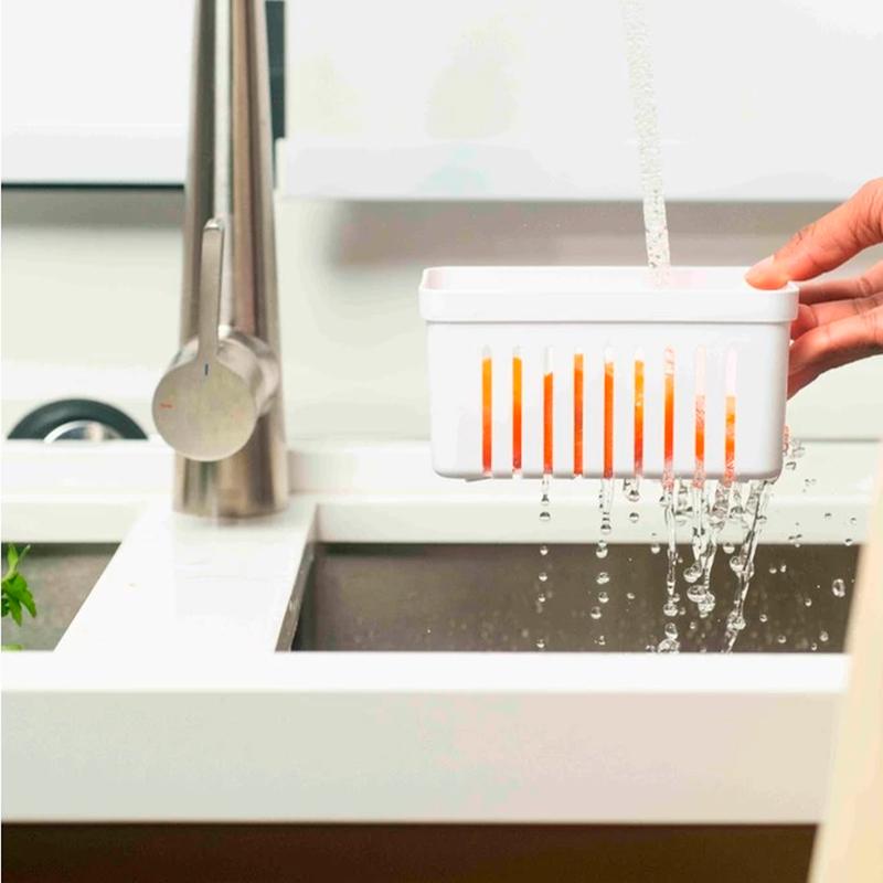 Organizador de Geladeira 1,4L Com Tampa e Cesto Drenagem Multiuso Alimentos Verduras Vegetais