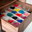 24 Divisórias De Gavetas Tiras Ajustáveis Separador Colmeia Organizador De Gavetas