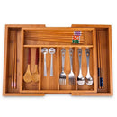 Porta Talheres Extensivel Para Gavetas De Bambu