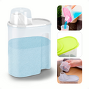 Pote Hermético Porta Sabão Em Pó Branco Com Copo Dosador