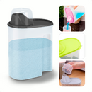 Pote Hermético Porta Sabão Em Pó Preto Com Copo Dosador