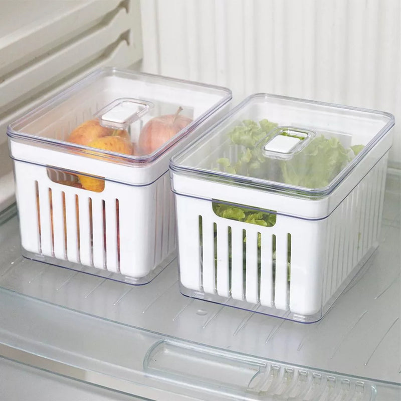 Organizador de Geladeira Clear Fresh com Cesto 3,8 Litros