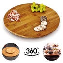 Tabua De Bambu Petisqueira Com Base Giratoria 360° Tábua de Frios Petiscos Giratória 100% Ecológica