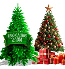 Arvore Natal 240cm 1200 Galhos Luxo Cheia Decoração Premium