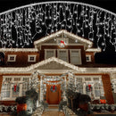 Cascata 400 Leds 10m Luz Branco Quente Fria 8 Funções Com Conector Macho e Femea