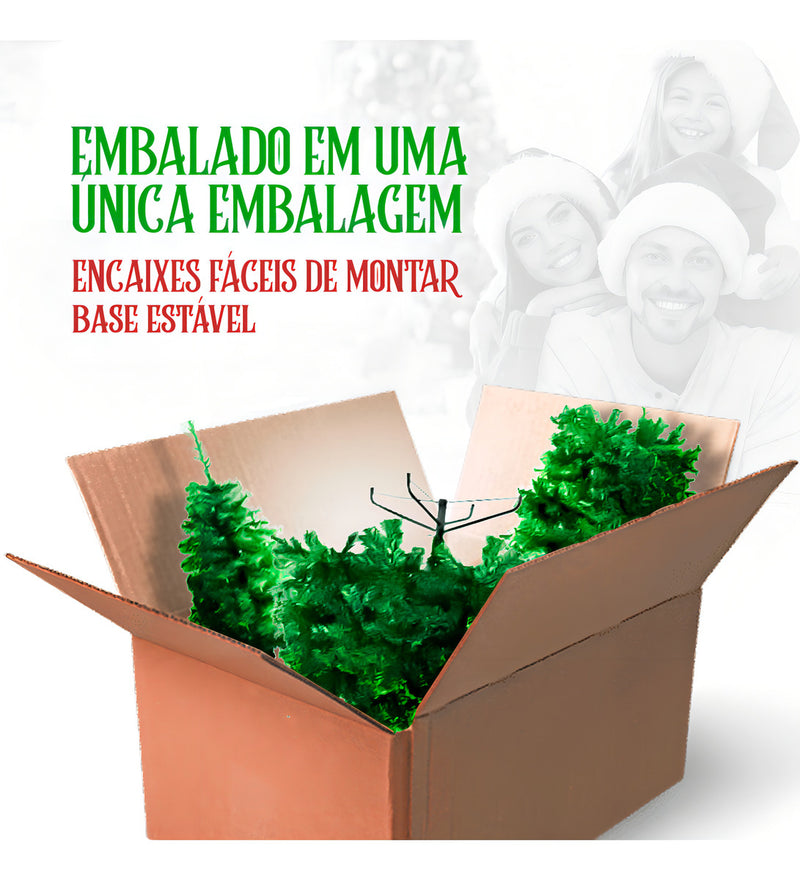 Arvore De Natal Enfeitada Pinheiro Luxo 1,80m Verde 450 Galhos Com 114 Enfeites