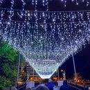 Cascata 400 Leds 10m Luz Branco Quente Fria 8 Funções Com Conector Macho e Femea