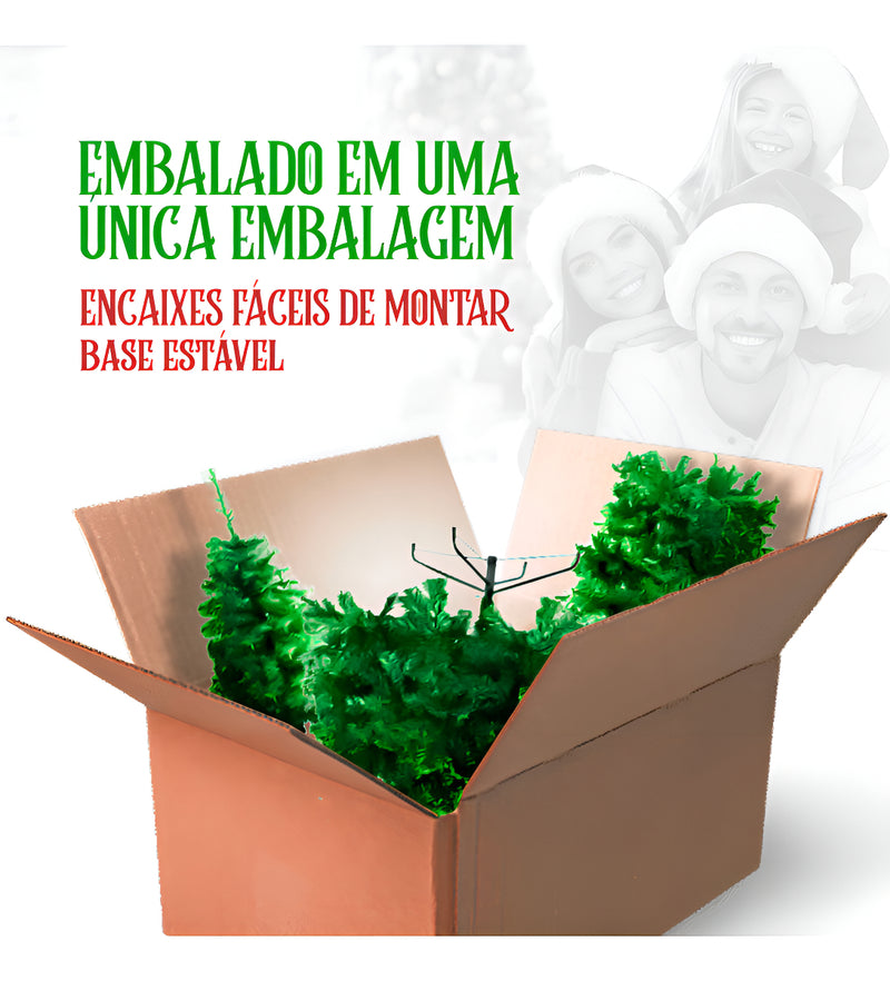Arvore de Natal 180cm 450 Galhos Luxo Cheia Decoração Premium Verde