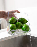 Organizador de Geladeira 1,4L Com Tampa e Grade Drenagem Multiuso Alimentos Verduras Vegetais