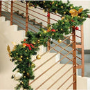 Festão Aramado 2,70 Metros 300 Galhos Verde Enfeite de Natal Decoração Natalina