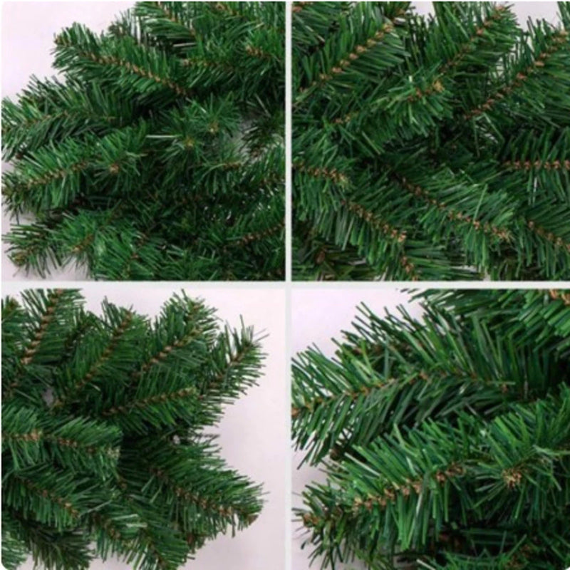 Festão Aramado 2,70 Metros 300 Galhos Verde Enfeite de Natal Decoração Natalina