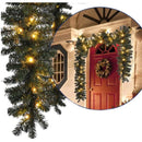 Festão Aramado 2,70 Metros 300 Galhos Verde Enfeite de Natal Decoração Natalina