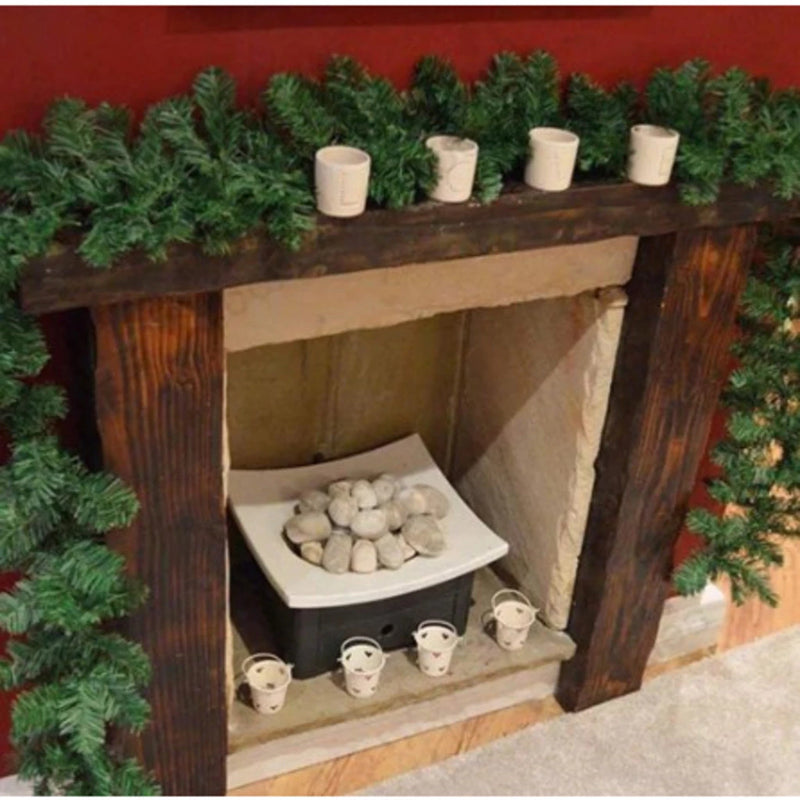 Festão Aramado 2,70 Metros 300 Galhos Verde Enfeite de Natal Decoração Natalina