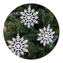 Kit 15 Floco De Neve Pendente Enfeite Natal Arvore Completa 7,5cm Enfeites Luxo